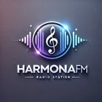 DALL·E 2025-02-15 20.19.18 - A modern and sleek logo for 'HarmoniaFM', a virtual radio statio...webp